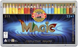 Kleurpotloden Koh-i-Noor Jumbo Magic doos 24  kleuren