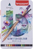 Kleurpotloden Bruynzeel aquarel Expression blik à 12 stuks assorti