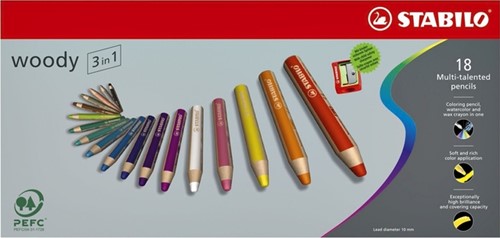 Kleurpotloden STABILO Woody 8806 etui à 6 kleuren-3