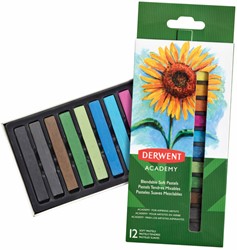 Pastelkrijt Derwent Academy zacht blister à 12 stuks assorti