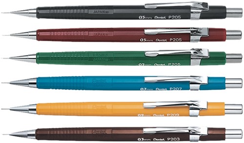 Vulpotlood Pentel P207 HB 0.7mm blauw-2