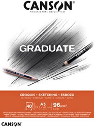 Schetsboek Canson Graduate Croquis A3 96gr 40 vel