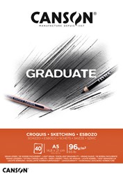 Schetsboek Canson Graduate Croquis A5 96gr 40 vel