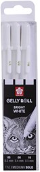 Gelpen Sakura Gelly Roll zuiver wit set 3 maten