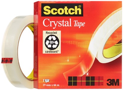 Plakband Scotch Crystal 600 19mmx66m transparant