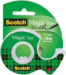 Plakband Scotch Magic 810 12mmx10m onzichtbaar  + plakbandhouder