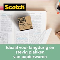 Plakbandhouder Scotch C38 recycled zwart + 3rol magic tape 900 19mmx33m-2