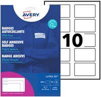 Naambadge etiket Avery L4785-20 80x50mm 200 etiketten-2