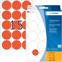 Etiket HERMA 2272 rond 32mm rood 480stuks-2