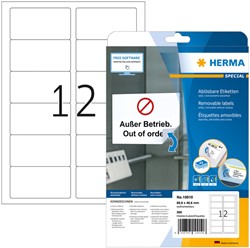 Etiket HERMA 10010 88.9x46.6mm verwijderbaar wit 300 etiketten