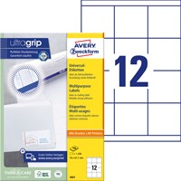 Etiket Avery Zweckform 3661 70x67.7mm wit 1200stuks-2