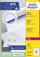 Etiket Avery L7164-100 63.5x72mm wit 1200stuks