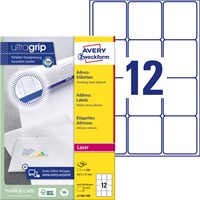 Etiket Avery L7164-100 63.5x72mm wit 1200stuks-2
