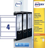 Rugetiket Avery breed 62x192mm zelfklevend wit