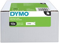 Labeltape Dymo 45803 D1 19mmx7m zwart op wit 10rol