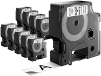 Labeltape Dymo 45803 D1 19mmx7m zwart op wit 10rol-13
