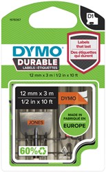 Labeltape Dymo 1978367 12mmx3m zwart op oranje