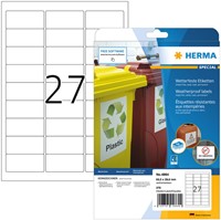 Etiket HERMA 4864 63.5x29.6mm weerbestendig wit 270stuks