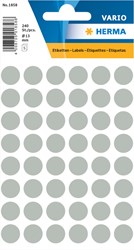 Etiket HERMA 1858 rond 13mm grijs 240 etiketten