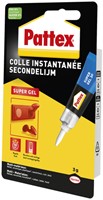 Secondelijm Pattex super gel tube 3gram op blister-2