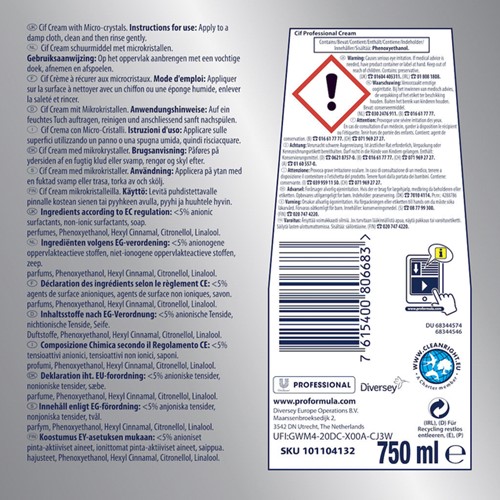 Schuurmiddel Cif cream 750ml-3