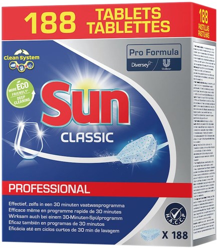 Vaatwastabletten Sun Professional Classic 188 stuks