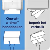Handdoekdispenser Tork H3 Elevation C-vouw en Z-vouw wit 553000-3