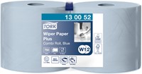 Poetspapier Tork W2 Plus Premium 2-laags 750 vel blauw 130052