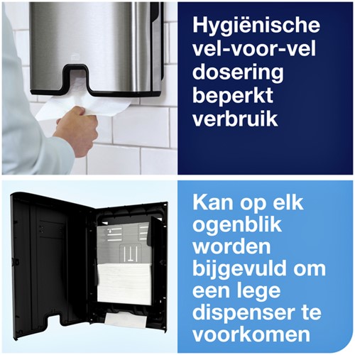 Dispenser Tork Xpress multifold H2 vel-voor-vel dosering rvs 460004-2