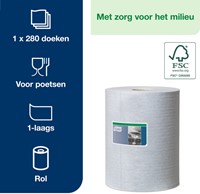 Reinigingsdoek Tork Heavy-Duty W1/2/3 multifunctioneel 280 vel blauw 530237-2