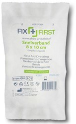 Snelverband FixFirst gerold 8x10cm 10 stuks