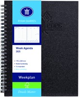 Agenda 2025 Ryam Weekplan Wire-o 7dagen/2pagina's zwart