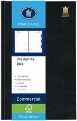 Agenda 2024 Ryam Commercial Mundior 1dag/1pagina zwart