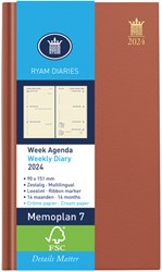 Agenda 2024 Ryam memoplan 7 Nappa 7dagen/2pagina's assorti