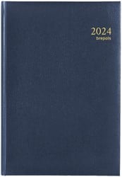 Agenda 2025 Brepols Saturnus Luxe 1dag/1pagina blauw