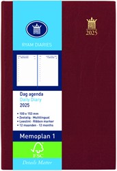 Agenda 2025 Ryam Memoplan 1 Mundior 1dag/1pagina bordeaux