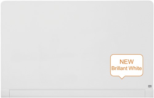 Glasbord Nobo Impression Pro afgeronde hoeken 71x126cm briljant wit-2