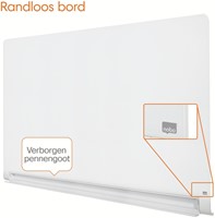 Glasbord Nobo Impression Pro afgeronde hoeken 100x190cm briljant wit-3