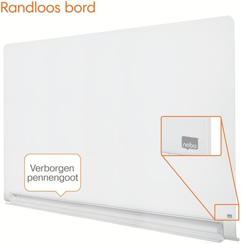 Glasbord Nobo Impression Pro afgeronde hoeken 100x190cm briljant wit-3