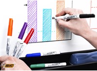 whiteboardmarker Bic Velleda 1744  rond medium assorti kartonnen etui à 4 stuks-2