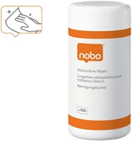 Whiteboard reinigingsdoekjes Nobo pot met 100 stuks-3
