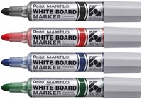 Whiteboardmarker Pentel MWL5M Maxiflo rond 3mm assorti set à 4 stuks-2
