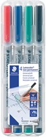 Viltstift Staedtler Lumocolor 311 non permanent S set à 4 assorti