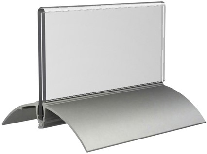 Tafelnaambord Europel 52x100mm acryl aluminium 2 stuks-2