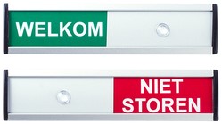 Infobord welkom/niet storen 125x30mm