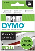 Labeltape Dymo 45800 D1 720820 19mmx7m zwart op transparant