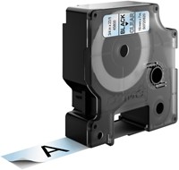 Labeltape Dymo 45800 D1 720820 19mmx7m zwart op transparant-3