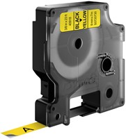 Labeltape Dymo 40918 D1 720730 9mmx7m zwart op geel-3