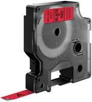 Labeltape Dymo 40917 D1 720720 9mmx7m zwart op rood-3
