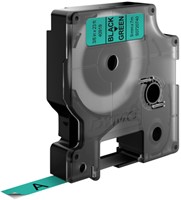 Labeltape Dymo 40919 D1 720740 9mmx7m zwart op groen-3